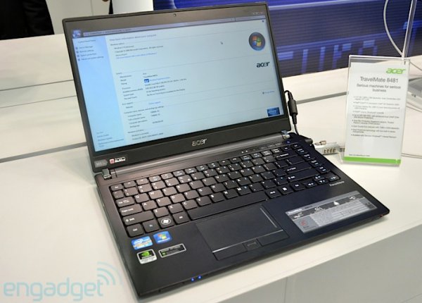 Acer официально анонсировала «безрамочный» ноутбук TravelMate 8481