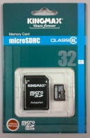 Карта памяти Kingmax microSDHC Kingmax 32Gb Class6 + SD Adapter