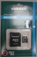 Карта памяти Kingmax microSDHC Kingmax 16Gb Class6 + SD Adapter