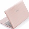 Нетбук Asus Eee PC 1015PW Pink полуоткрытый справа сзади