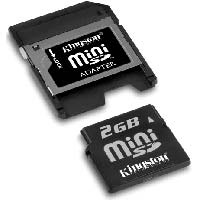 Secure Digital 512Mb Kingston miniSD+адаптер