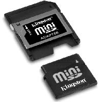 Secure Digital 512Mb Kingston miniSD + адаптер