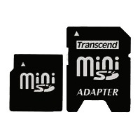 Secure Digital 256Mb Transcend miniSD+адаптер