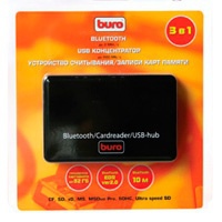 USB концентратор, Bluetooth адаптер, устройство чтения/записи карт памяти Buro 3-in-1