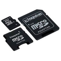 Карта памяти Secure Digital 8Gb Kingston microSDHC Class 4 + 2 SD адаптера