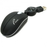 Манипулятор мышь Rovermate Optimi (Ergomate-025) USB, чёрная с подсветкой ultra-mini